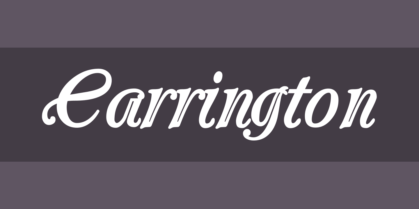 Пример шрифта Carrington